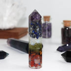 7 Chakra Healing Crystals Wand, 3" Natural Crystals and Healing Stones, Polishing Reiki Energy Gemstones Crystal Points for Meditation Spiritual Decor (7 Chakra)