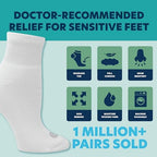 Doctor's Choice Diabetic Socks for Men, Seamless Socks with Non Binding Top, 4 Pairs, Large 9-12 & X-Large 13-15