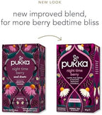 Pukka Night Time Berry Organic Herbal Tea, Soothing Infusion With Chamomile, Lavender & Elderberry, Tea Gift Set For Bedtime Relaxation, Caffeine Free, 80 Total Bags (20ct - Pack of 4)