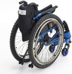 24 Inch Rear Wheel Replacement for Sports Wheelchair, 24 × 1.95 (50-507) Anti-Slip Inflatable Rubber Tires, Aluminum Alloy Spoke Hub