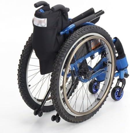 24 Inch Rear Wheel Replacement for Sports Wheelchair, 24 × 1.95 (50-507) Anti-Slip Inflatable Rubber Tires, Aluminum Alloy Spoke Hub
