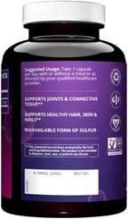 MRM Nutrition MSM 1000mg | Pure Methyl-sulfonyl-methane Capsules | Joint, Hair, Skin & Nail Support | Bioavailable Sulfur Supplement | Vegan + Gluten-Free | 120 Servings