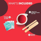 Nad's Brazilan & Bikini Wax Kit, Hair Removal For Women, Body Wax Specifically For Coarse Hair, At Home Waxing Kit With Hard Wax + Calming Oil Wipes + Wooden Spatula