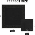 Black Cocktail Napkins - 800 Count Disposable Paper Napkins, 2-Ply 4.5 x 4.5 Inch Beverage Napkins Bulk for Dinner Wedding Bar Party and Everyday Use