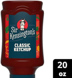 Sir Kensington's Classic Ketchup, Squeeze Bottle, Non-GMO, No Artificial Colors, No Artificial Flavors, Soy Free, Gluten Free, Vegan, 20oz, Pack of 12