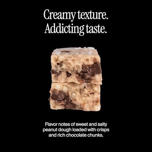 David High Protein Bars - 0g of Sugar, Low Carb, Gluten Free - 28g of Protein, 150 Calories - On-The-Go Snack - Peanut Butter Chocolate Chunk Flavor, Pack of 12