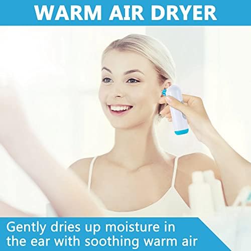 Electric Ear Dryer for Swimmer’s Ear by Tilcare - Rechargeable Ear Drying Water Remover for Swimming, Showering, and Hearing Aids - Comes with 3 Ear Drying Tips & Carrying Pouch
