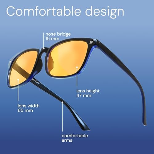 livho Gaming Blue Light Blocking Glasses for Better Sleep, Premium Night Driving, Computer Blockers for Man & Woman