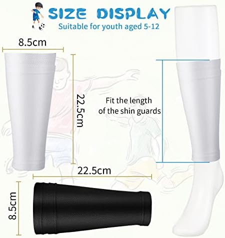 Skylety Soccer Shin Guard Sleeves Calf Compression Sleeves Football Leg Sleeve Compression Support Sports Sleeve Socks for Men and Women for Soccer Sport Running Cycling