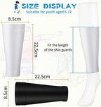 Skylety Soccer Shin Guard Sleeves Calf Compression Sleeves Football Leg Sleeve Compression Support Sports Sleeve Socks for Men and Women for Soccer Sport Running Cycling