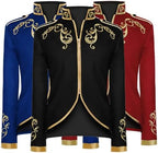 AwwwCos Men's Medieval Court Stylish Prince Jacket Gold Embroidered Suit Blazer Coat Uniform Halloween Party Cosplay