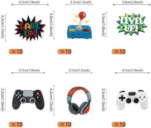 60 PCS Edible Video Game Cupcake Toppers GamePad Cake Decorations Edible Game On Controllers Cupcake Picks for Game Theme Baby Shower Boys Girls Birthday Anniversary Party Food Decorations Supplies