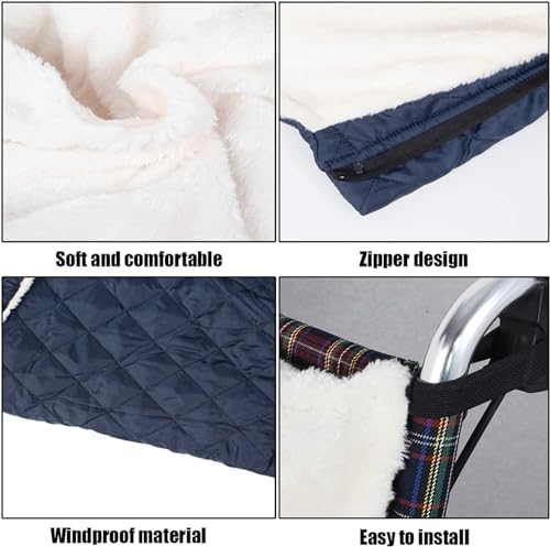 DaoGeSir Wheelchair Blanket Lap Blanket Elderly Wheelchair Cosy Cover Wheelchair Zip Blanket for Warmth and Comfort Wearable Blanket Portable Warm Blanket Wind Protection Sleeping Bag