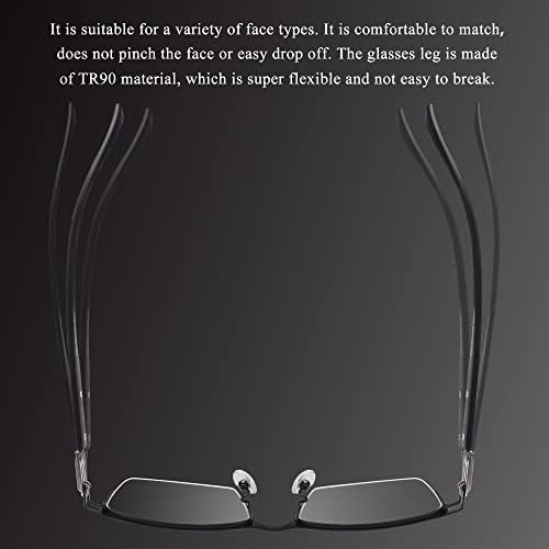 SooGree Blue Light Blocking Multifocus Progressive Reading Glasses Bifocal Far and Near Dual Purpose for Men Reading Glasses
