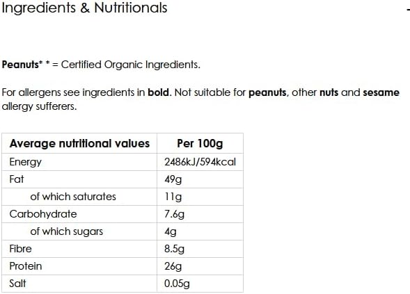 Biona Biona Organic Peanut Butter Crunchy Unsalted 250g -2 Pack
