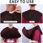 Beard Bib, Beard Apron Foldable Multi-Purpose Shaving Bib, Beard Bib Apron for Men for All Men'S Gifts(khaki)