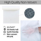 Jointown Disposable Massage Table Sheets-71" x 31.5" x 50 Sheets/Roll-30 g/㎡-6 Roll Non woven Bed Sheets with Face Hole -Soft and Durable Table Cove Ideal for Spa, Massage Table, Tattoo, Waxing Table