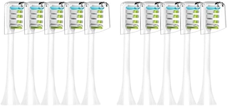 4/10/12 Pcs Replacement Brush Heads for SOOCAS X3 X1 X5 SOOCARE Electric Toothbrush Dupont Bristle Sealed Packed (4 Black) (10white)