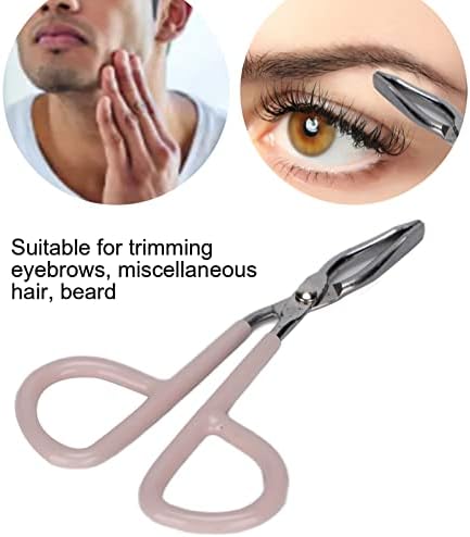 Eyebrow Tweezers, Stainless Steel Hair Removal Clip with Grinding Handle Professional Salon Tweezers With Easy Scissor Handle, Best Precision Eyebrow Tweezers for Eyebrow Hair Removal Tweezers