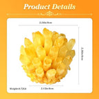 Large Citrine Crystal Cluster - Natural Yellow Quartz Geode for Healing, Abundance & Wealth - Authentic Citrine Stone for Home Decor, Meditation, and Positive Energy - (5.71 x 4.29 x 3.35 in)