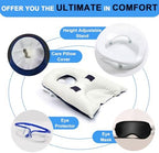 Face Down Recovery Pillow for Post Eye Surgery – Vitrectomy & Retinal Surgery Support with Adjustable Stand, Breathable Contoured Design, Soft Velvet Surface & Disposable Hygiene Covers