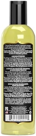KAMA SUTRA Aromatics Massage Oil Sweet Almond – 8oz - Rich Blend of Oils - Sore Joint & Muscle Massage Oil for Body - Natural Therapy Oil - Warming, Sensual Massage for Couples, Women, and Men