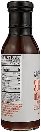 G Hughes Sugar Free Orange Ginger Teriyaki Sauce, No High Fructose Corn Syrup, No Preservatives, Gluten Free, 13 Ounce (Pack of 6)