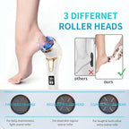 Electric Foot Grinder, Dual Speed Callus Remover With Vacuum Adsorption and Roller Heads, USB Rechargeable Foot File for Heel Repair, Pedicure Tool for Dead Hard Cracked Dry Skin