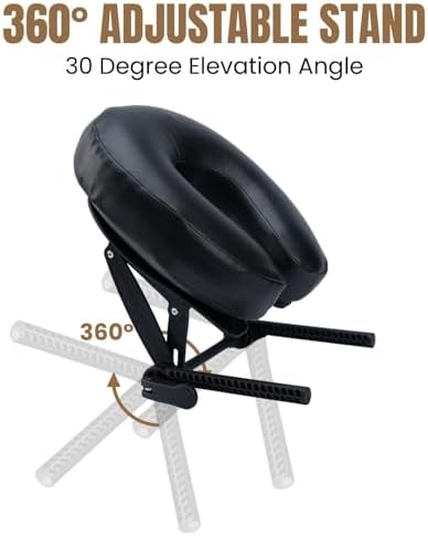 Massage Face Cradle with Cushion Massage Table Headrest, Fit Most Massage Table, Memory Foam, Adjustable
