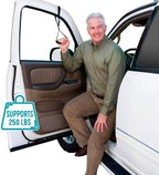 Stander CarCaddie, Car Safety Grab Bar for Adults, Seniors, and Elderly, Ergonomic Vehicle Support Handle with Adjustable Strap and Non-Slip Rubber Grip, Automotive Standing and Mobility Aid