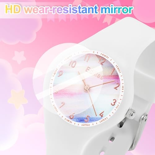Edillas Kids Teens Watch Analog Girls Boys,50M Waterproof Stylish Watch for Children,Students with Soft Silicone Strap for Kids Teens Over 8 Years Old