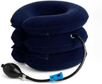 Neck Stretcher, Cervical Traction Device, Neck Traction Device for Neck Pain Relief, Adjustable Inflatable Neck Stretcher Cervical Traction and Neck Brace, Neck Decompression Home Use (Blue)