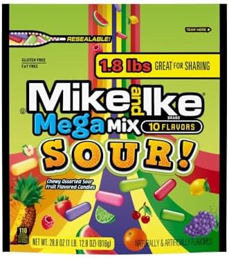 Mike and Ike, Mega Mix Sour, 28.8 Ounce