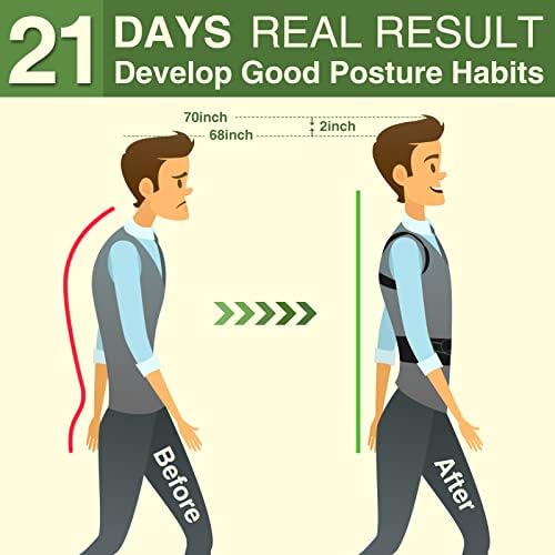 Posture Corrector Back Support for Hunched Back, Kyphosis and Vertebral Compression Fracture Men and Women (Medium)