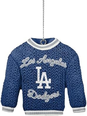 FOCO - MLB Baseball Team Color Holiday Sweater Resin Xmas Christmas Tree Hanging Ornament (Los Angeles Dodgers - Shohei Ohtani)