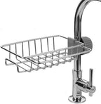 Kitchen Stainless Steel Sink Drain Rack Sponge Storage Faucet Holder Soap Towel Rack Shelf Organizer Drainer Accessories(Small)