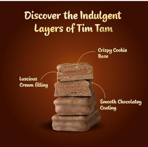 Arnott’s Tim Tam 5 Pack Variety – Original, Chewy Caramel, Dark Mint, Dark Chocolate & Extra Chocolaty – Australian Chocolate Biscuit Cookies Assortment