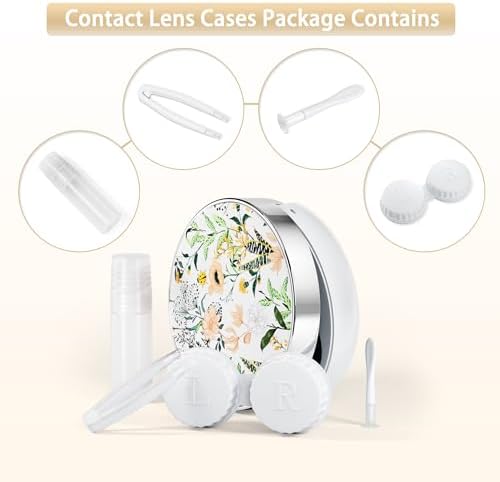 Contact Lens Case, Travel Contact Lens Cases Cute Contact Case and Solution Perfect for Daily Travel Outdoor