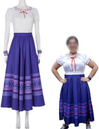 PAINEOMN Mirabel Dolores Pepa Luisa Costume Dress for Women Adult Madrigal Family Cosplay Outfit for Halloween