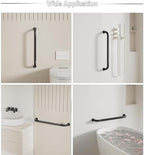 32 Inch Shower Grab Bar, Matte Black Bathroom Grab Bar Handle with Anti-Slip Knurled Grip, Stainless Steel Bath Balance Bar, 1.25" Diameter Bath Safety Bar Support for Seniors Elderly Pregnant