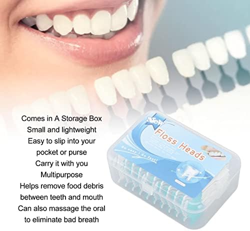 TOPINCN 200Pcs Interdental Brush, Toothpick Flossing Tooth Tool Professional Brush Micro Tight Cleaner with Portable Case(Mint Green)