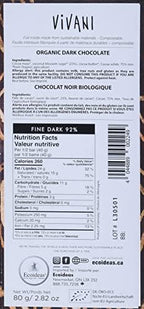 VIVANI Organic Superior Panama Chocolate Bar, 1 CT