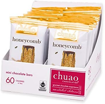 Chuao Chocolatier Honeycomb Dark Chocolate Mini Bars | Gourmet Honey No Preservatives | For Gift Baskets, Gifts for Women, Men, Thank You, Care Package | 24 Pack