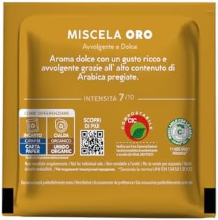 Caffè Borbone Espresso Pods, Miscela Oro Gold Blend, Dark Roast ESE Pods - 150 Count
