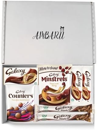 AMBARII Galaxy Chocolate Gift Box Hamper | Filled with Galaxy Full Sized Bars | Hamper of Chocolates| Gift for Everyone | Treat Box