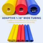 Foam Grip Tubing 6pcs Adaptive Utensils Grip Tubing, Built up Grip Aid for Utensils, Tools and Pens for Elderly, Disabled, Arthritic, Handicapped