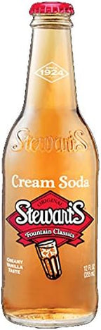 Stewart's Cream Soda, 12 fl oz (12 Glass Bottles)