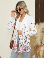 Micoson Long Sleeve Lightweight Thin 2025 Summer Cardigan for Women Casual Loose Fit Kimono Cover Up with Pockets