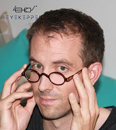 Eyekepper Oval Round Reading Glasses Women Men Small Vintage Reader Eyeglasses Mini with Spring Hinges