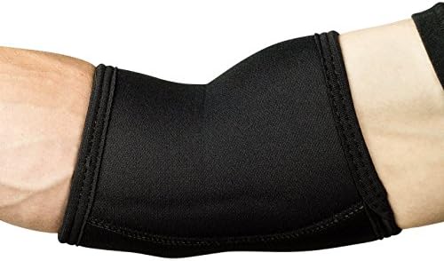 Stoic Elbow Sleeves for Powerlifting - 7mm + 5mm Thick Neoprene Sleeve for Bodybuilding, Weight Lifting Best for Squats, Cross Training, Strongman Professional Quality & Ultra Heavy Duty (Pair)